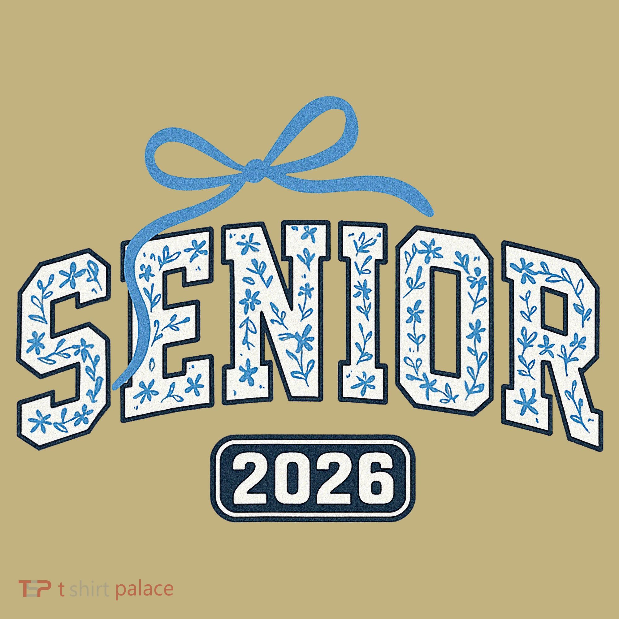 Senior 2026 Graduation Floral Pattern T-Shirt
