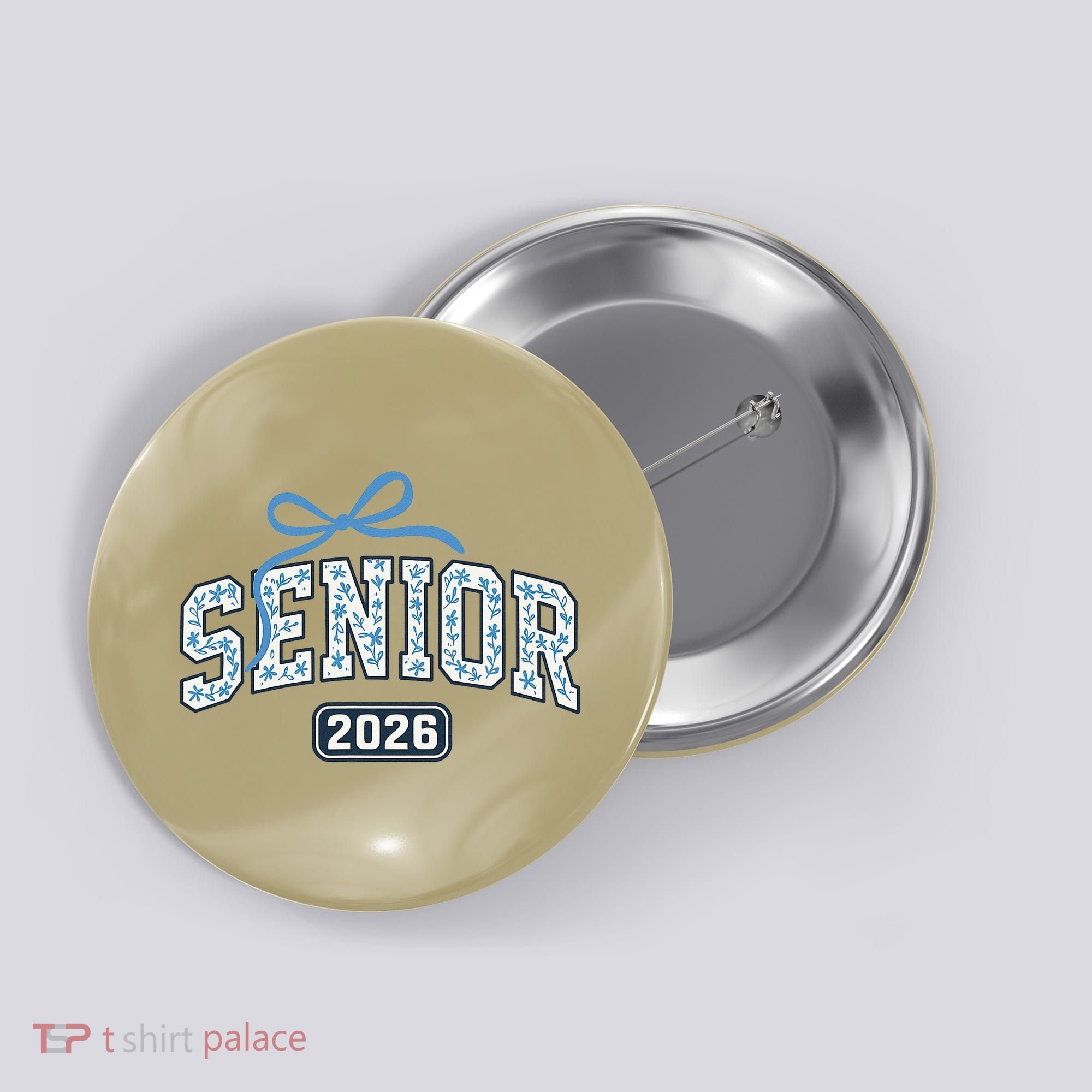 Senior 2026 Graduation Floral Pattern Button