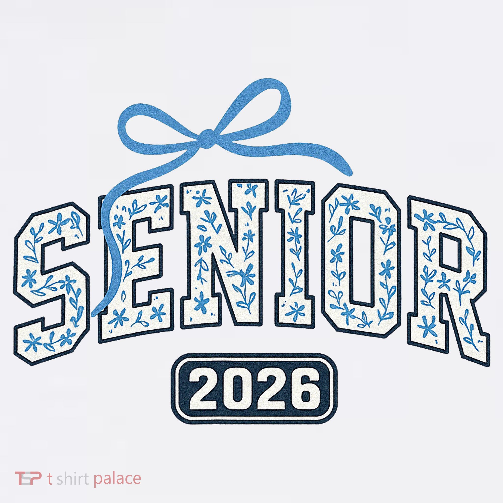 Senior 2026 Graduation Floral Pattern Comfort Colors Garment-Dyed Hooded Sweatshirt