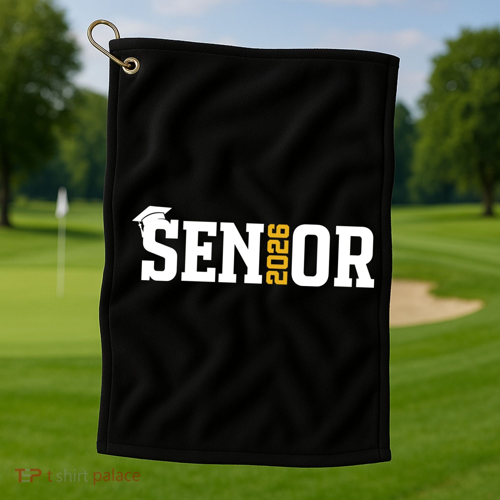 Senior 2026 Graduation Graduate Gift Merch Golf Towel