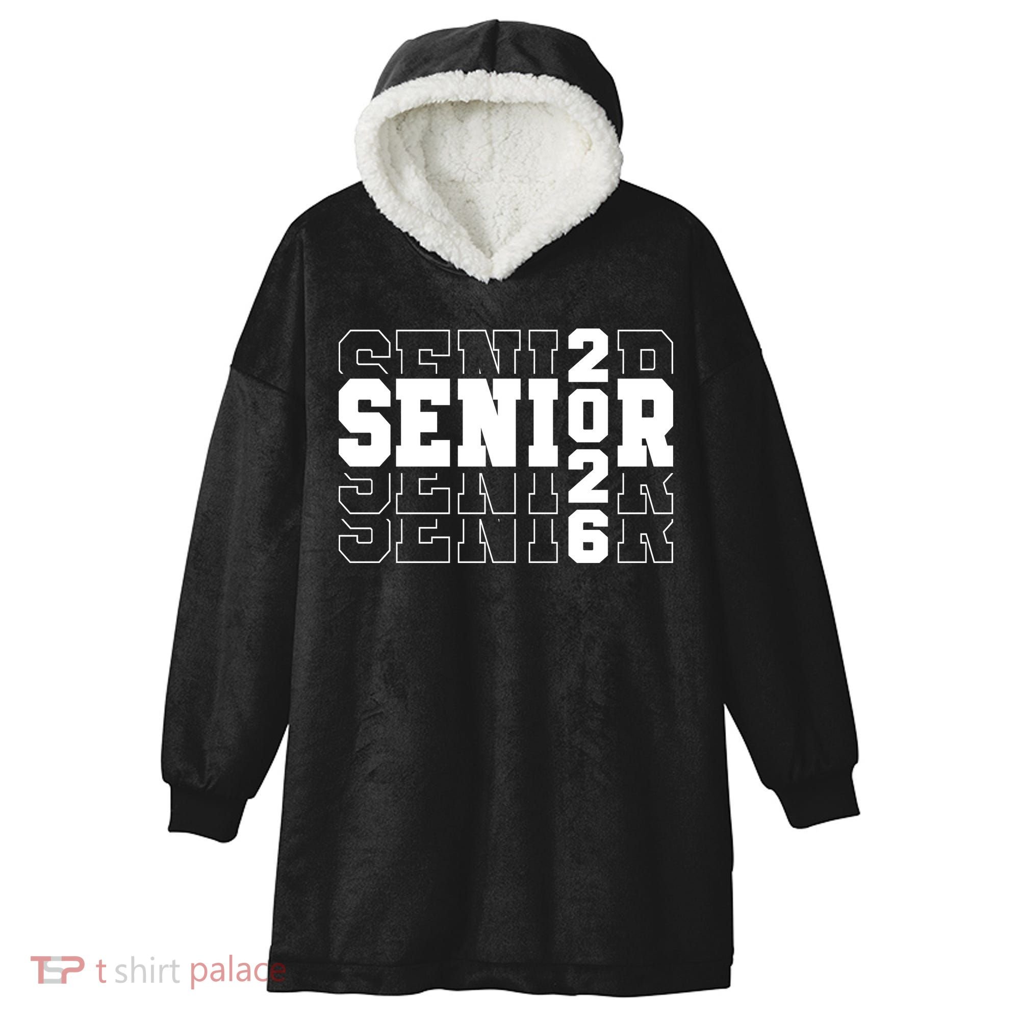 Senior 2026 High School Graduation Hooded Wearable Blanket