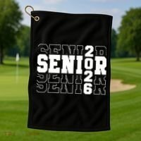 Senior 2026 High School Graduation Golf Towel thumb 1