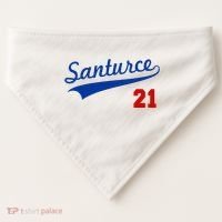 Santurce 21 Puerto Rico Baseball Boricua USA-Made Doggie Bandana thumb 0