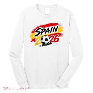 Spain 2026 Soccer Fan Apparel Champions Long Sleeve Shirt