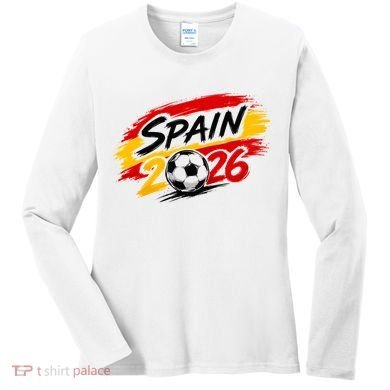Spain 2026 Soccer Fan Apparel Champions Women's Long Sleeve Shirt