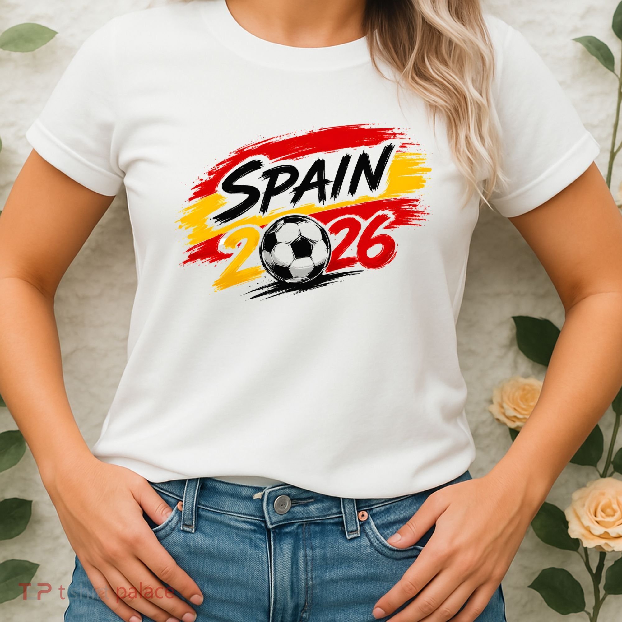 Spain 2026 Soccer Fan Apparel Champions Women's T-Shirt