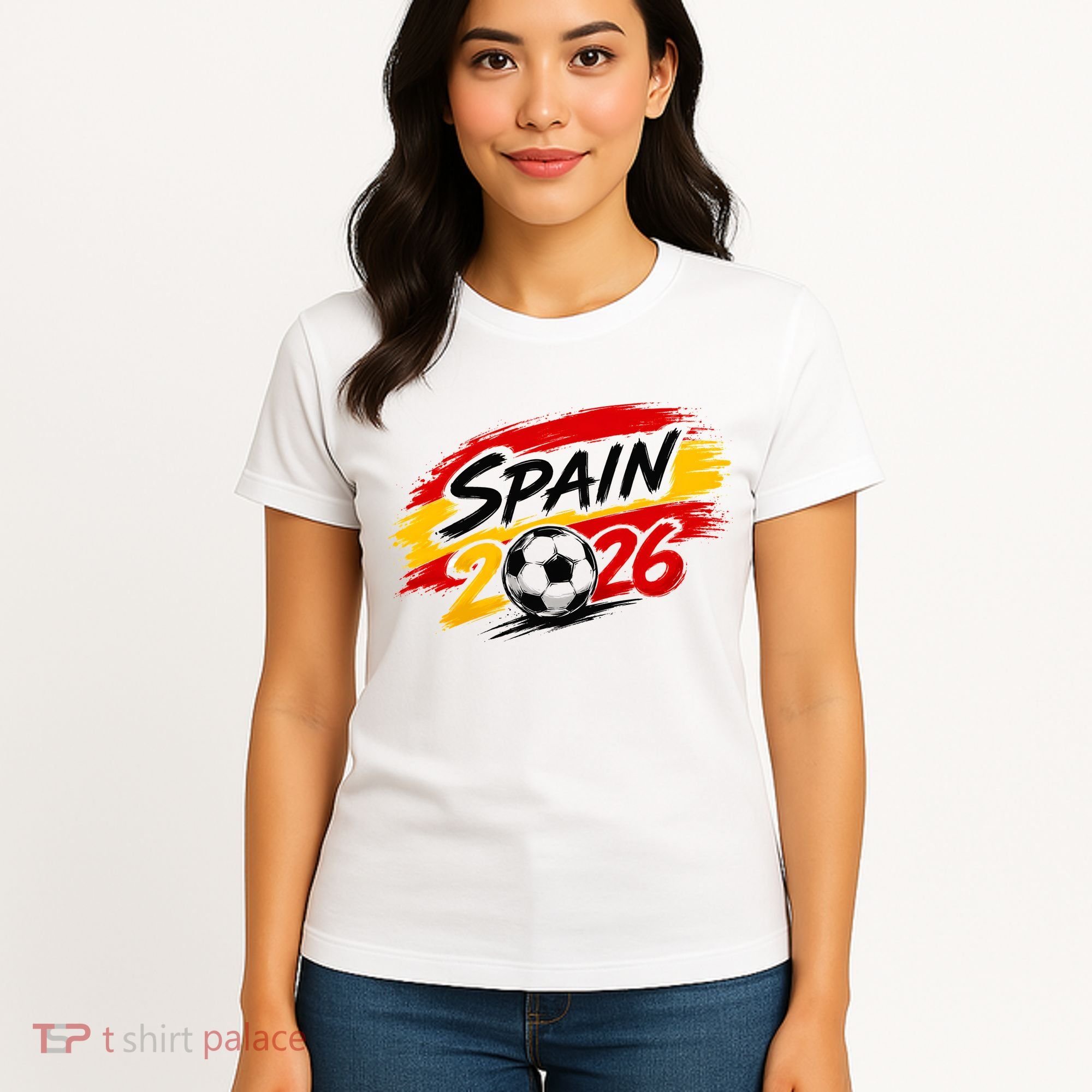 Spain 2026 Soccer Fan Apparel Champions Women's T-Shirt