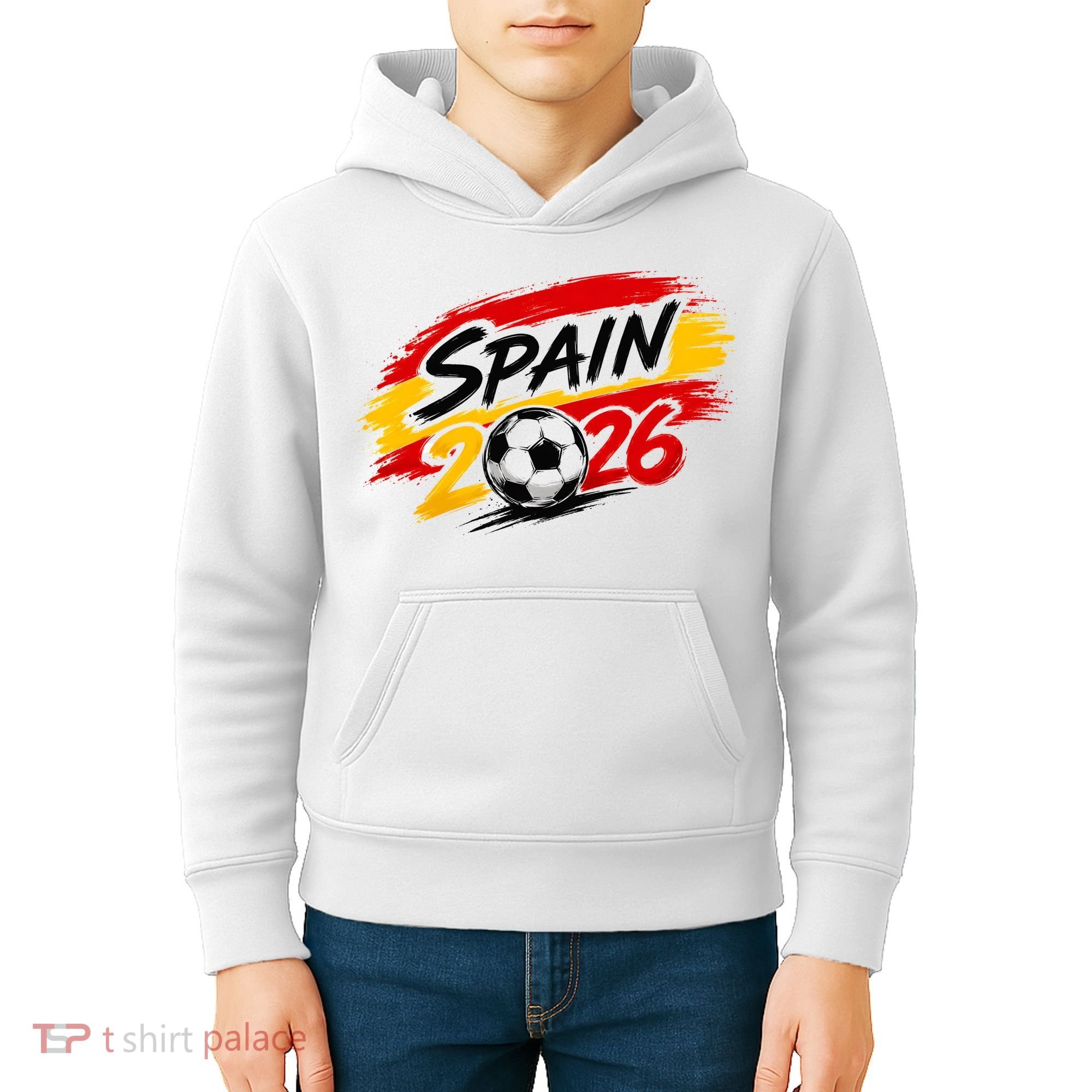 Spain 2026 Soccer Fan Apparel Champions Kids Hoodie