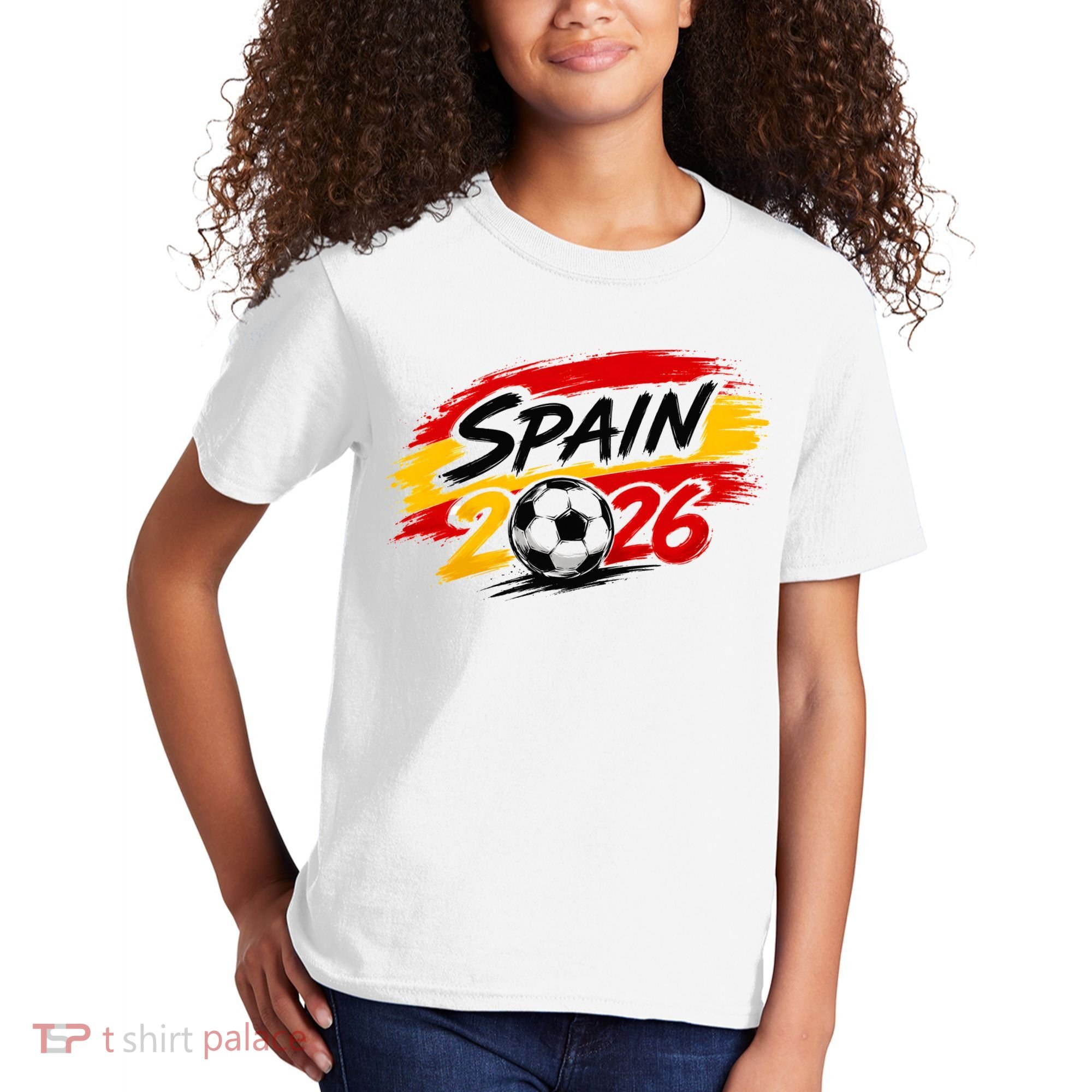 Spain 2026 Soccer Fan Apparel Champions Kids T-Shirt