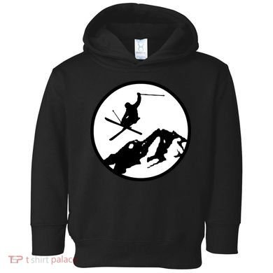 Skiing 2 Toddler Hoodie