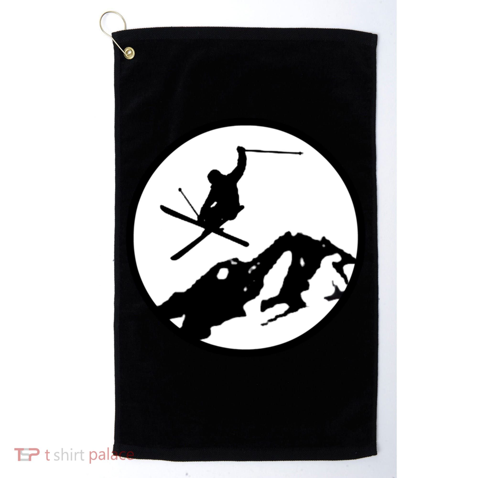 Skiing 2 Golf Towel