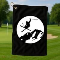 Skiing 2 Golf Towel thumb 1