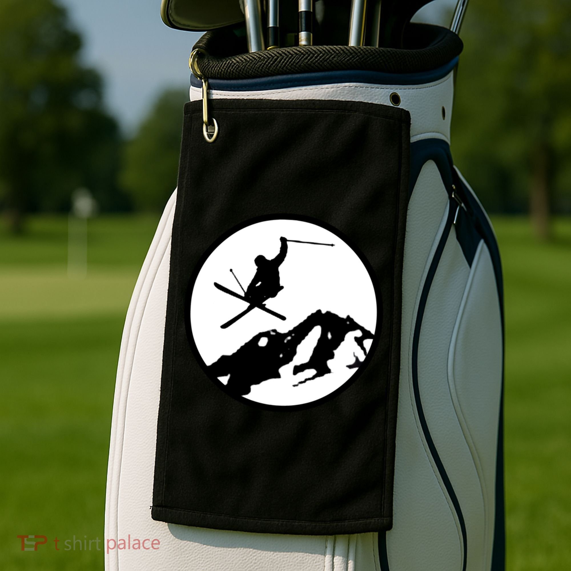 Skiing 2 Golf Towel