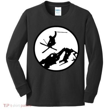 Skiing 2 Kids Long Sleeve Shirt