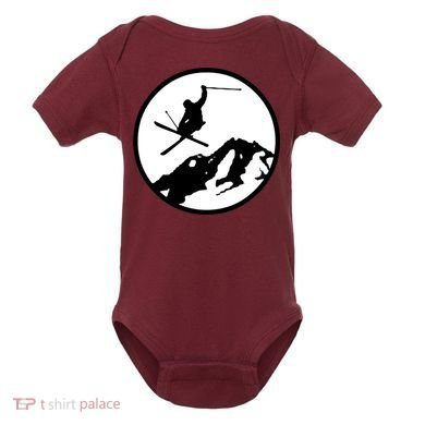 Skiing 2 Baby Bodysuit