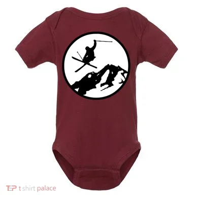 Skiing 2 Baby Bodysuit