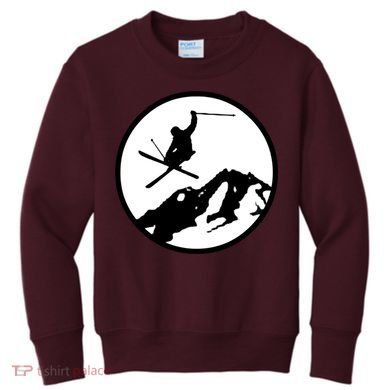 Skiing 2 Kids Sweatshirt