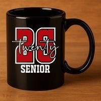 Senior 2026 Twenty 26 High School Graduate Merch 11oz C Handle Ceramic Mug thumb 3