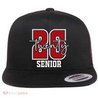 Senior 2026 Twenty 26 High School Graduate Merch Flat Bill Trucker Hat thumb 0