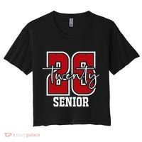 Senior 2026 Twenty 26 High School Graduate Merch Women's Crop Top Tee thumb 0