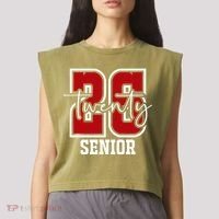 Senior 2026 Twenty 26 High School Graduate Merch Garment-Dyed Women's Muscle Tee thumb 2