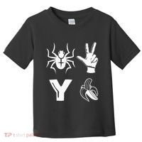 Spider 2 Y Banana Funny Football Lover Player Toddler T-Shirt thumb 0