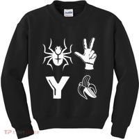 Spider 2 Y Banana Funny Football Lover Player Kids Sweatshirt thumb 0