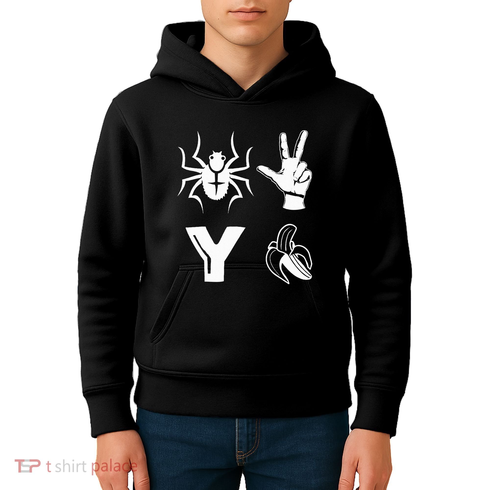 Spider 2 Y Banana Funny Football Lover Player Kids Hoodie