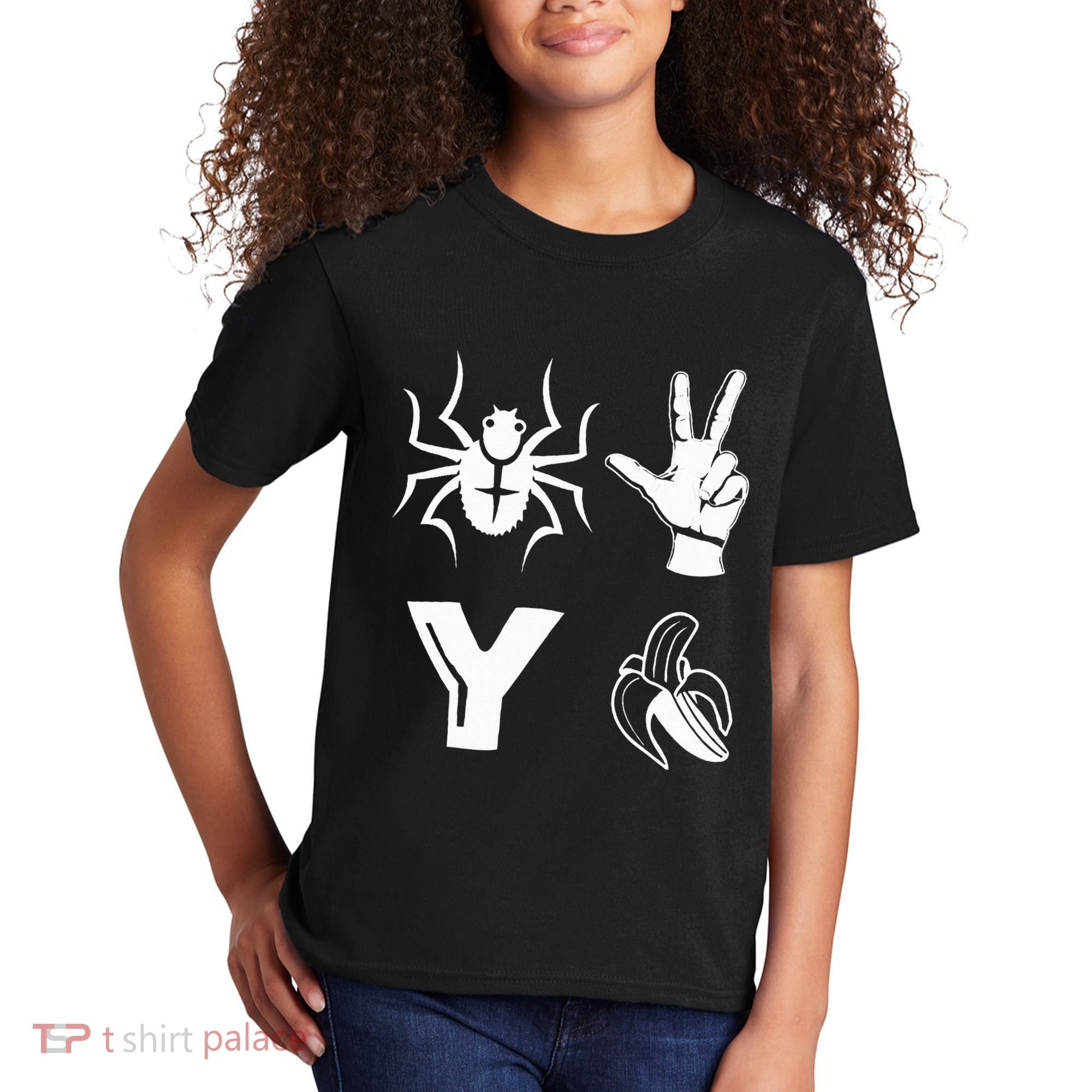 Spider 2 Y Banana Funny Football Lover Player Kids T-Shirt
