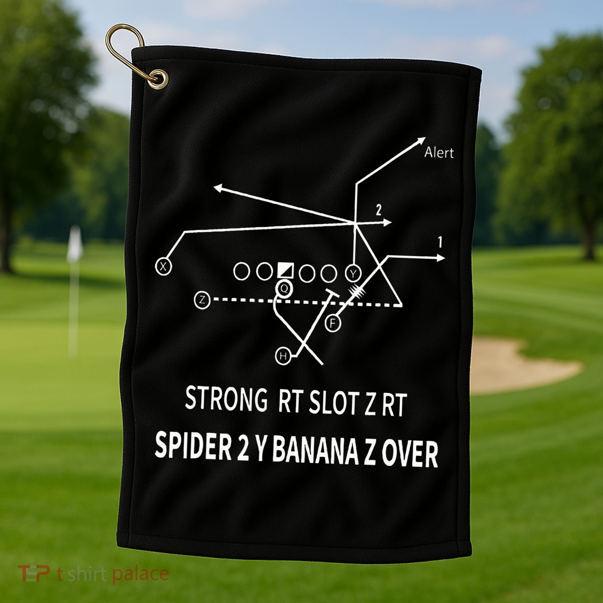 Spider 2 Y Banana Golf Towel
