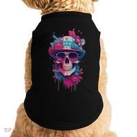 Skull 4th Of July Uncle Sam Skull American Flag Patriotic Meaningful Gift Doggie Tank thumb 0