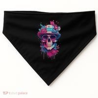 Skull 4th Of July Uncle Sam Skull American Flag Patriotic Meaningful Gift USA-Made Doggie Bandana thumb 0