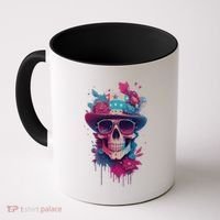 Skull 4th Of July Uncle Sam Skull American Flag Patriotic Meaningful Gift Coffee Mug thumb 0