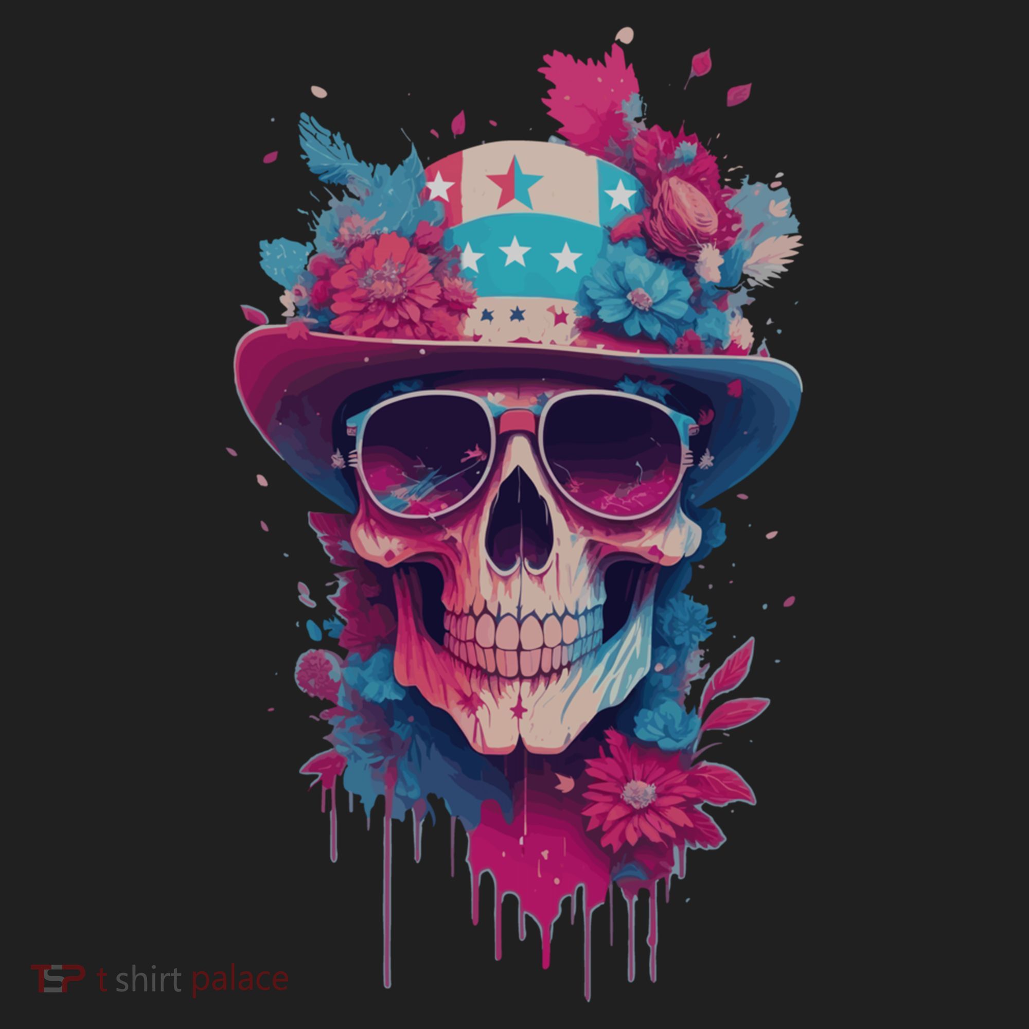Skull 4th Of July Uncle Sam Skull American Flag Patriotic Meaningful Gift Hat