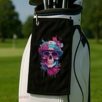 Skull 4th Of July Uncle Sam Skull American Flag Patriotic Meaningful Gift Golf Towel thumb 2
