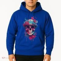Skull 4th Of July Uncle Sam Skull American Flag Patriotic Meaningful Gift Hoodie thumb 2
