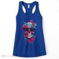 Skull 4th Of July Uncle Sam Skull American Flag Patriotic Meaningful Gift Women's Tank Top thumb 0