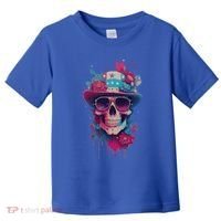 Skull 4th Of July Uncle Sam Skull American Flag Patriotic Meaningful Gift Toddler T-Shirt thumb 0