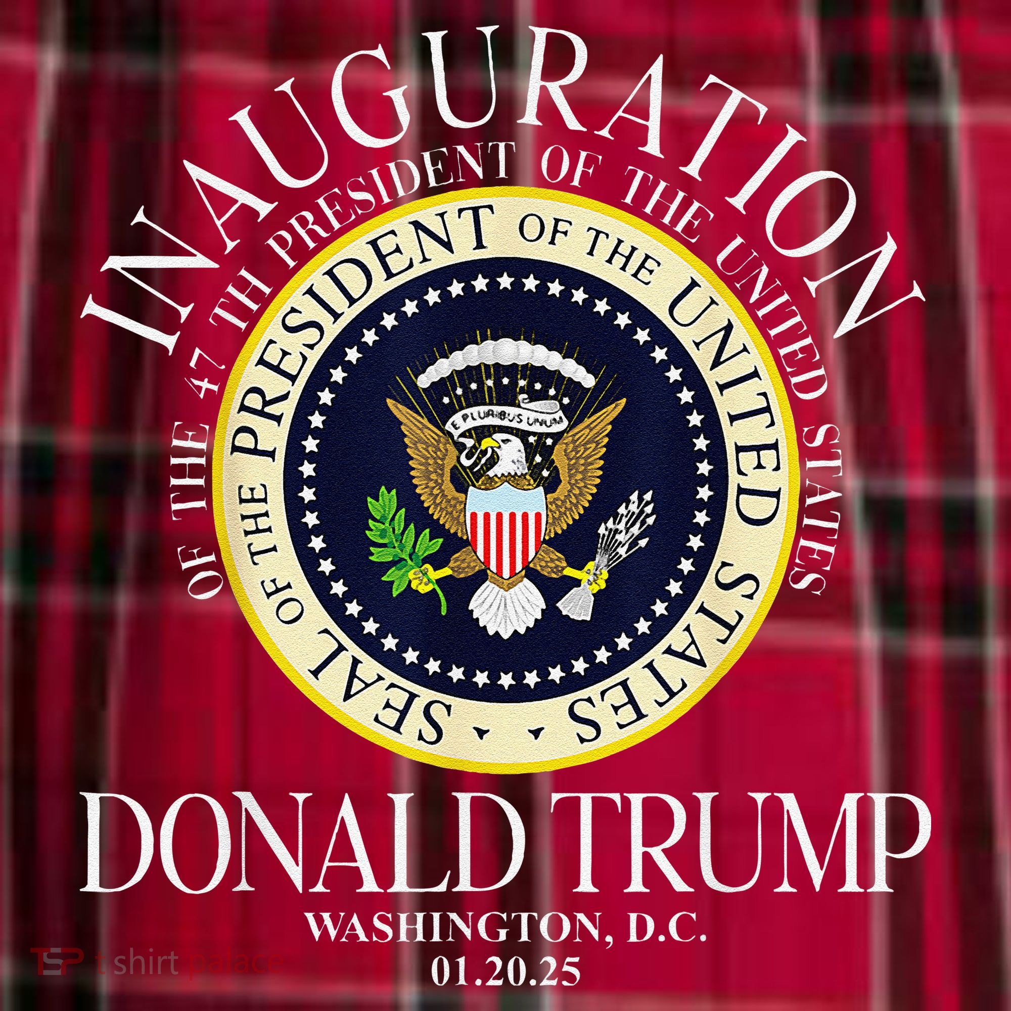 Seal 47th President Inauguration Day Donald Trump 2025 Women's Flannel Plaid Pajama Pants