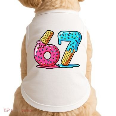 Sweet 67 Dessert Themed Ice Cream Drip 6-7 Meme Doggie Tank