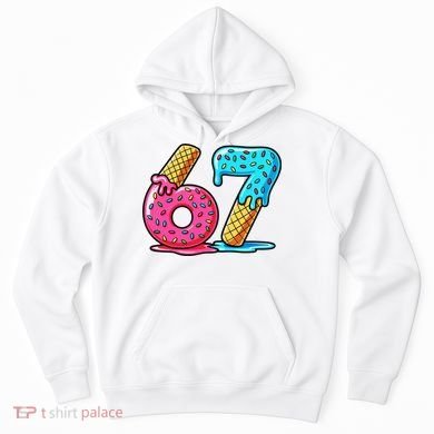 Sweet 67 Dessert Themed Ice Cream Drip 6-7 Meme Hoodie