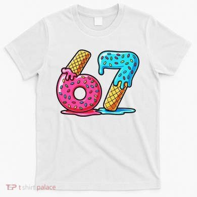 Sweet 67 Dessert Themed Ice Cream Drip 6-7 Meme T-Shirt