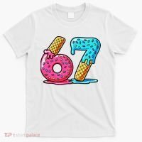 Sweet 67 Dessert Themed Ice Cream Drip 6-7 Meme T-Shirt thumb 0