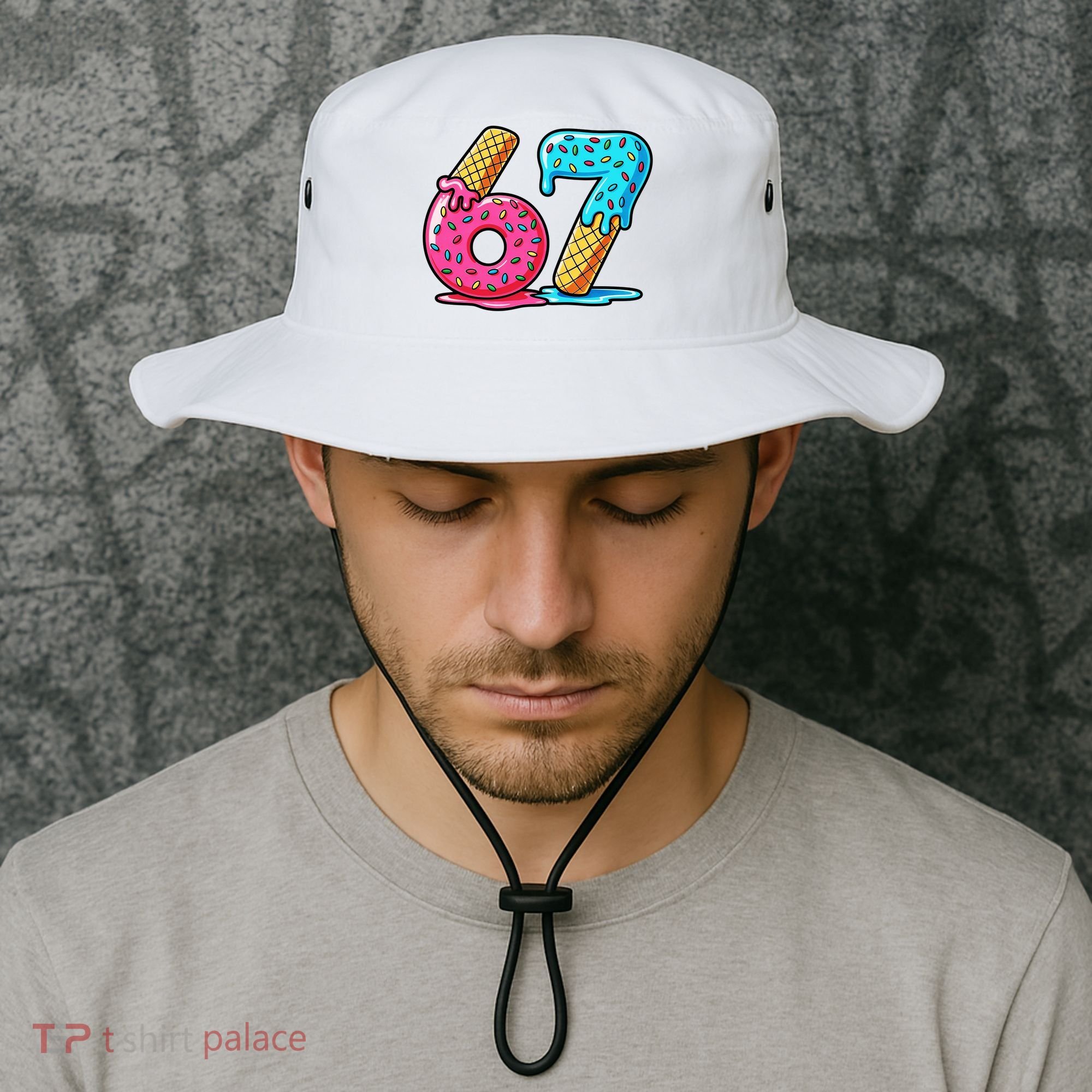 Sweet 67 Dessert Themed Ice Cream Drip 6-7 Meme Bucket Hat