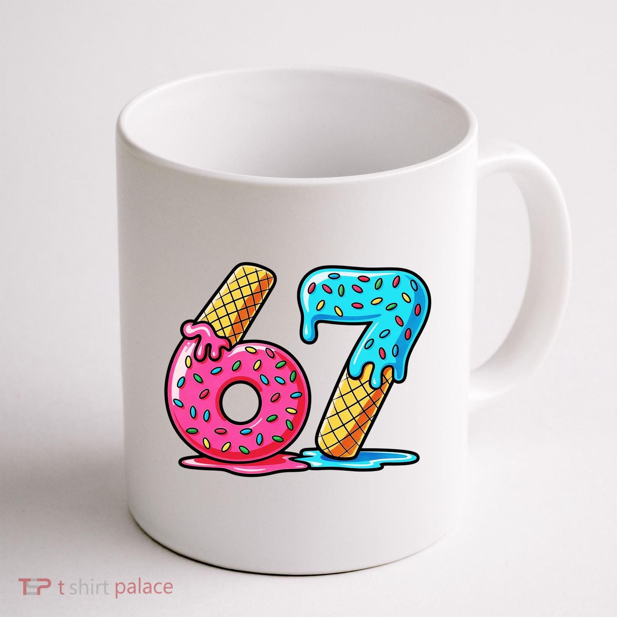 Sweet 67 Dessert Themed Ice Cream Drip 6-7 Meme Coffee Mug