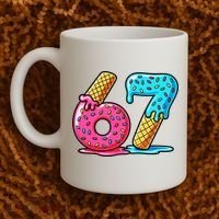 Sweet 67 Dessert Themed Ice Cream Drip 6-7 Meme Coffee Mug thumb 2