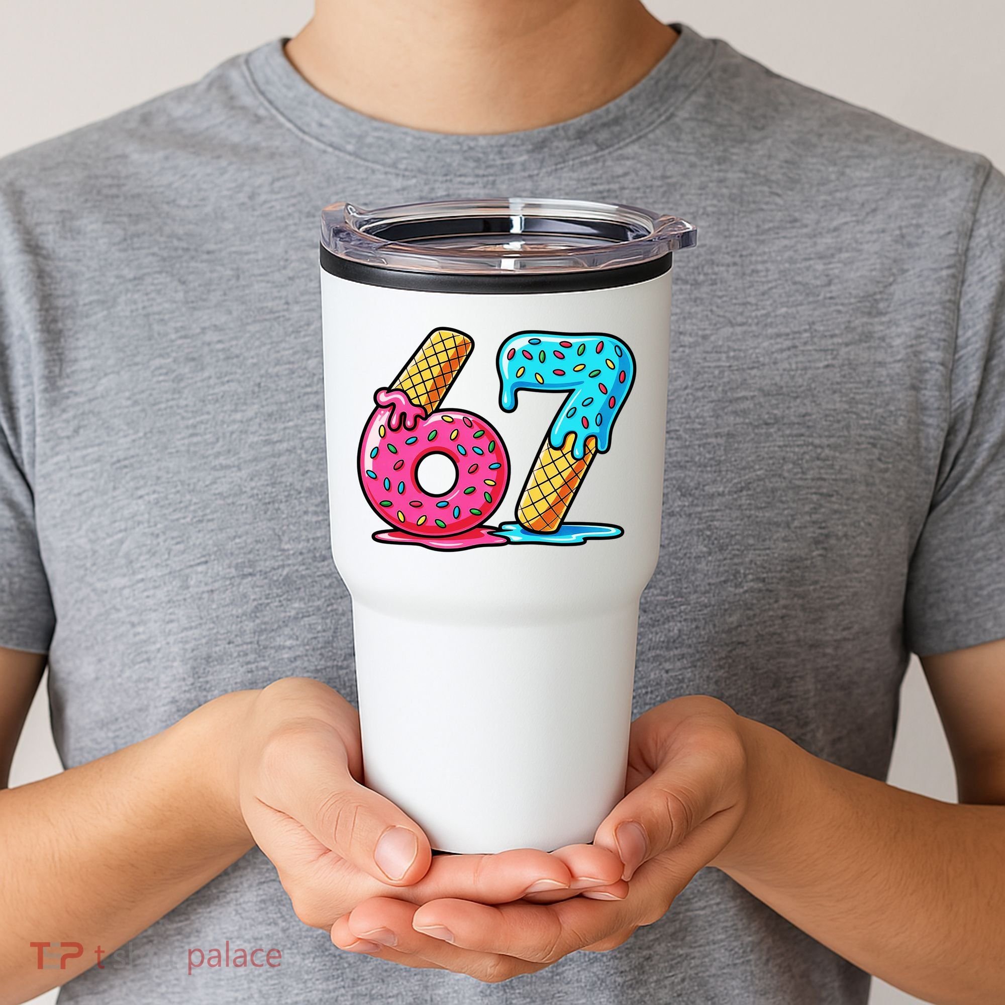 Sweet 67 Dessert Themed Ice Cream Drip 6-7 Meme Tumbler