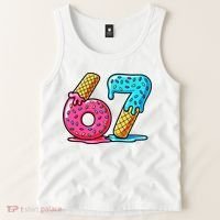 Sweet 67 Dessert Themed Ice Cream Drip 6-7 Meme Tank Top thumb 2