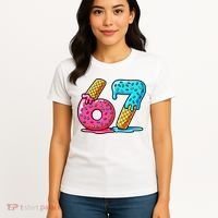 Sweet 67 Dessert Themed Ice Cream Drip 6-7 Meme Women's T-Shirt thumb 4