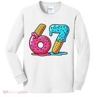Sweet 67 Dessert Themed Ice Cream Drip 6-7 Meme Kids Long Sleeve Shirt thumb 0
